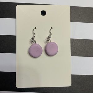 purple round earrings